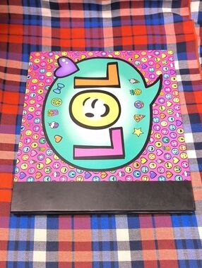 Colorful Emojis"LOL" Themed Graffiti Scrapbook